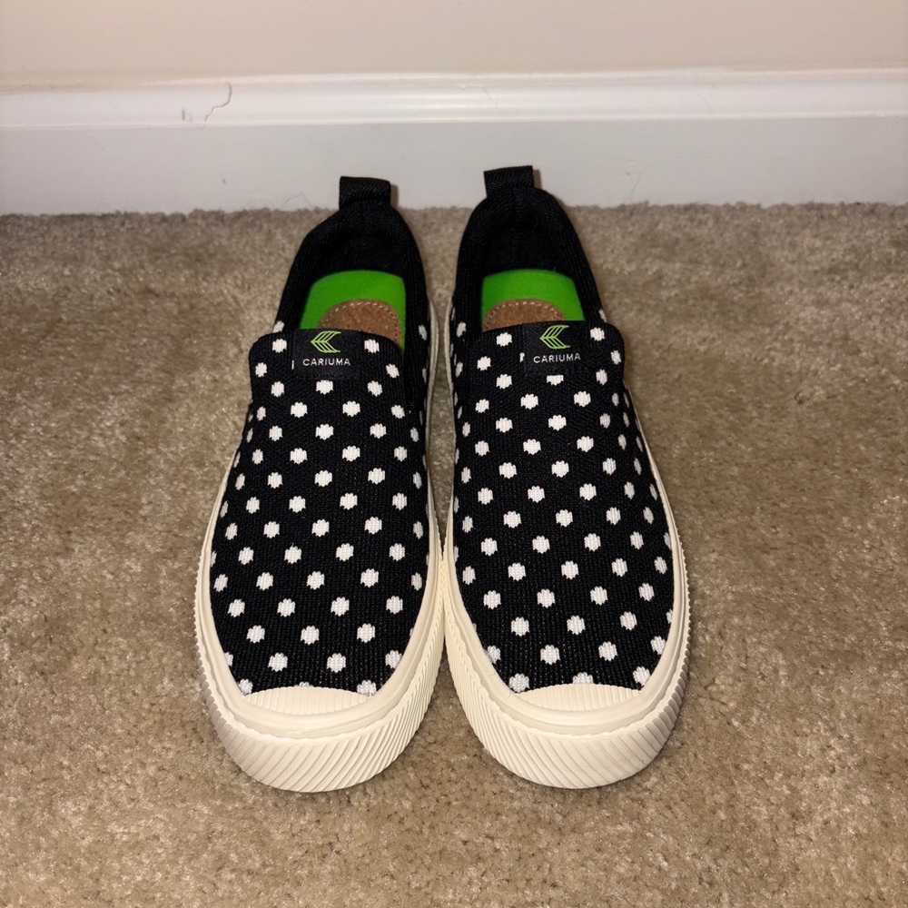Cariuma Black and White Polka Dot Shoes